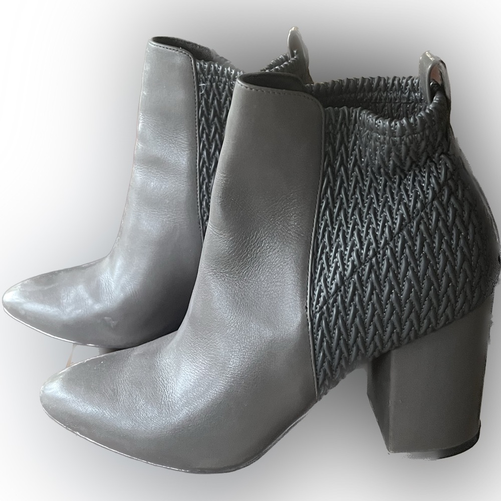 Cole Haan storm cloud gray ankle boots!